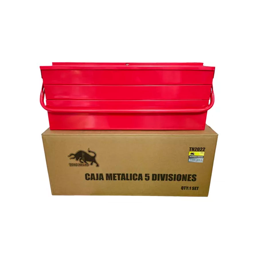 Caja Herramienta Articulada Metálica ROJA - Imagen 3