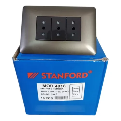 10x Tomacorriente Enchufe Triple Café 10a 220v SEC