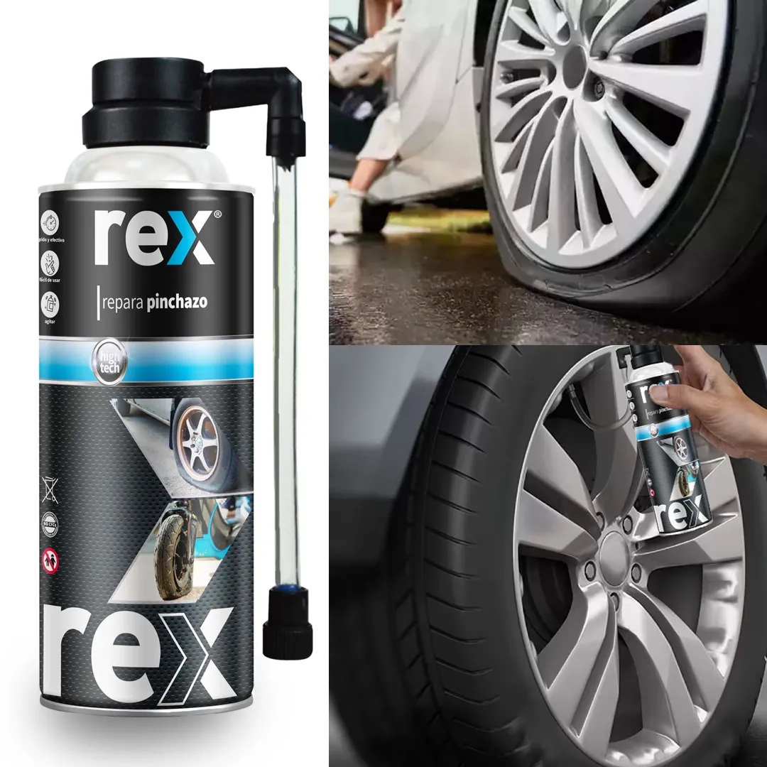 Repara Pinchazo Antipinchazo 450ml REX Emergencia SOS - Imagen 2