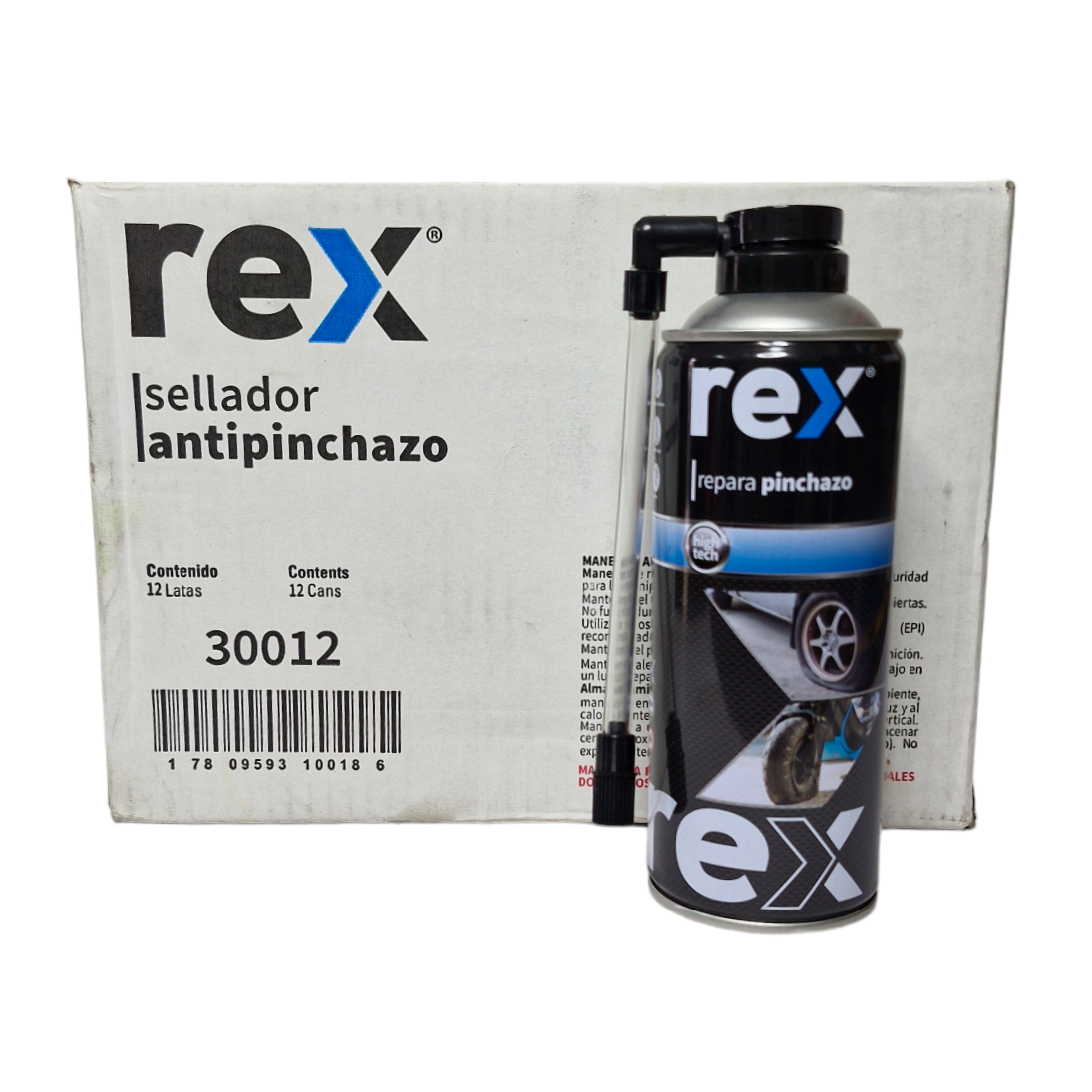 Repara Pinchazo Antipinchazo Rex 450ml EMBALAJE