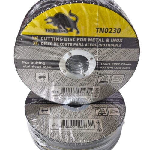 Pack 50 Discos De Corte 4 1/2 1mm TORO NEGRO