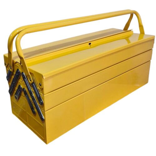 Caja Herramienta Articulada Metálica AMARILLA