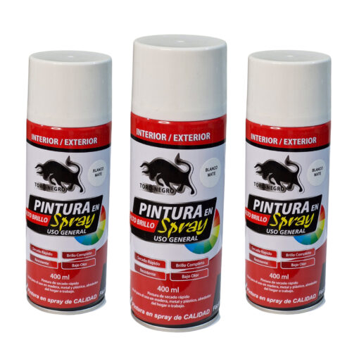 3 Pack Spray BLANCO MATE 400ml