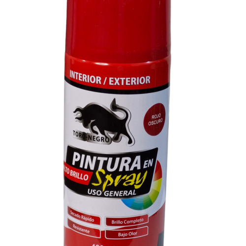 Pintura Spray Rojo Toro Negro 400ml