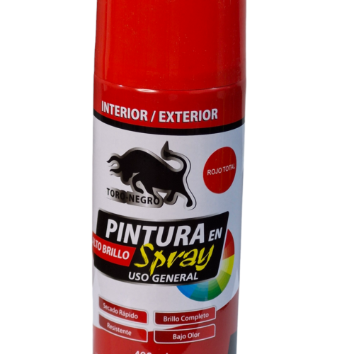 Pintura Spray Rojo Toro Negro 400ml