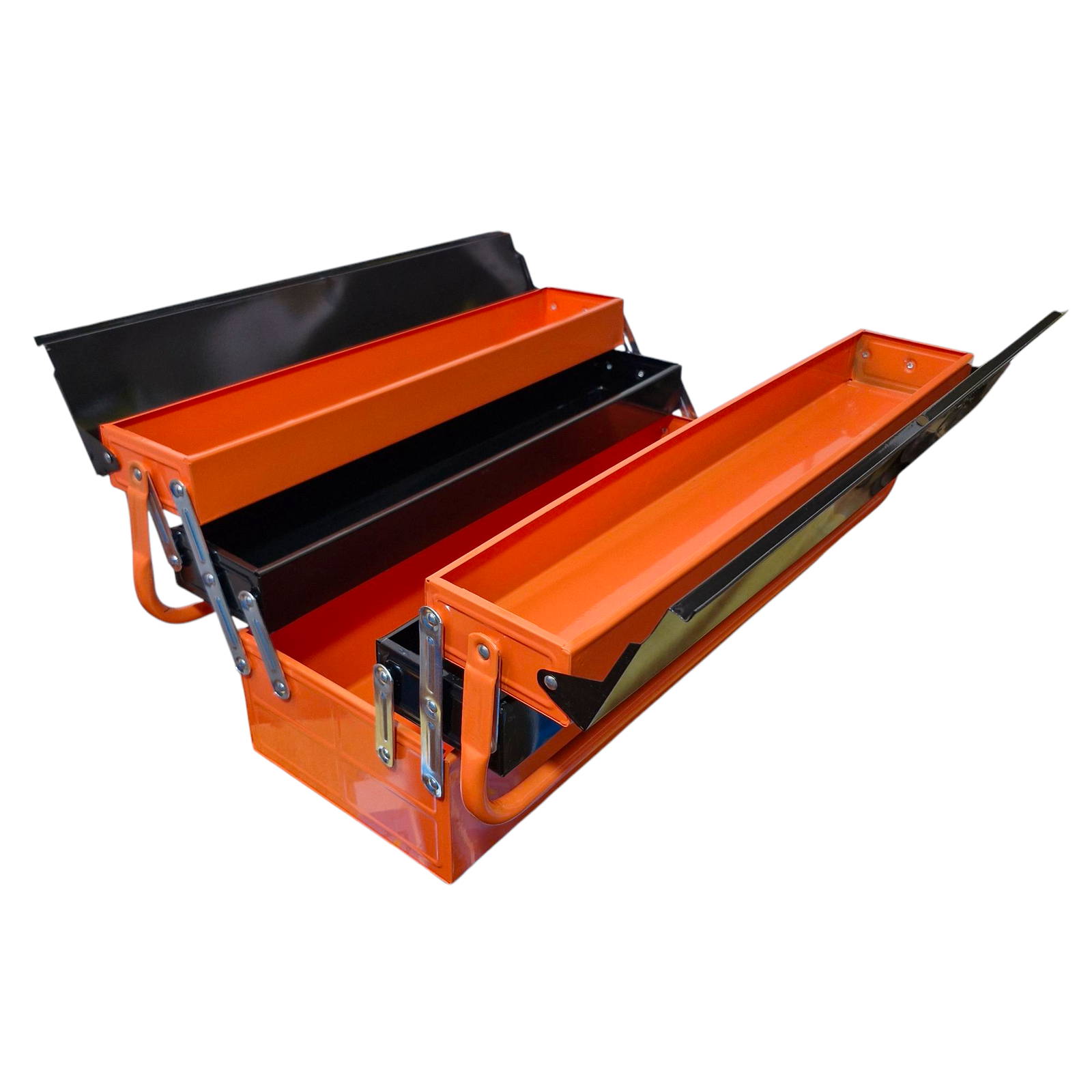 Caja Herramientas Metalica Articulada Toro Negro cerrada acero