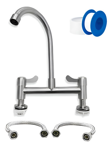 Llave Grifo Lavaloza De Acero Inoxidable Lavaplatos Acero Inoxidable