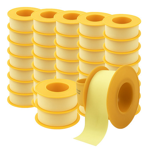 50 Cinta Teflon Amarilla Para Gas 1/2 Pulgada