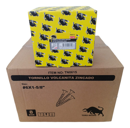 Tornillo Vulcanita Zincado 6x1 5/8 Caja De 8kg