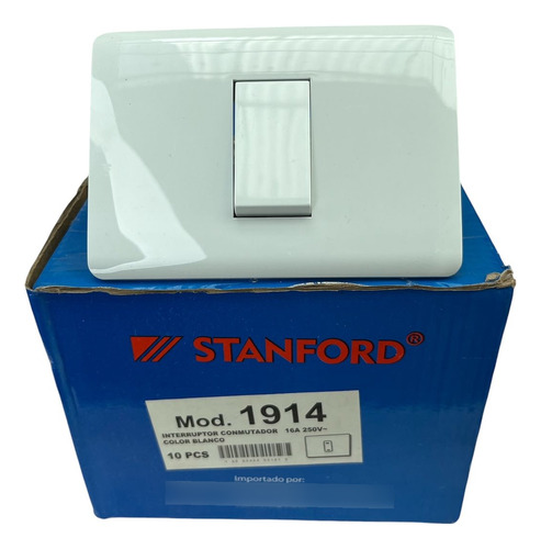 Pack 10 Interruptor Conmutador 16a 250v 9/24 Stanford 16 A 250v Blanco