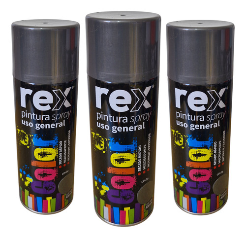 Pintura En Spray Uso General Secado Rápido Rex 400ml 3 Pack - Imagen 14