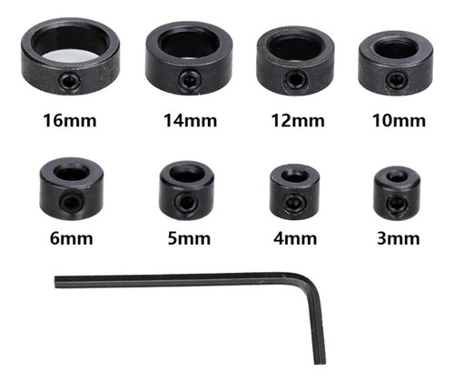 Set Topes De Profundidad Metálicos Para Broca - 8 Pcs - Imagen 4