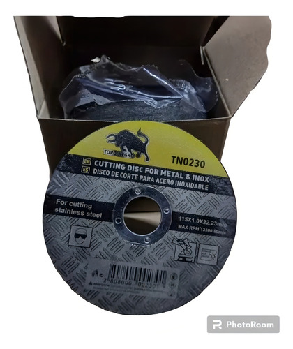 Disco De Corte 4 1/2 Milimétrico Toro Negro Por 100 Unidades Negro Y Amarillo - Imagen 4