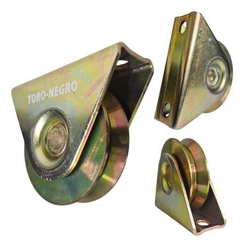 Pack Rueda Para Porton Corredizo De 80mm Con Base (2pcs)
