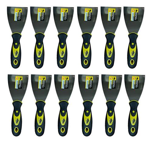 12 Uds Espatula Flexible Metal 3 Pulgadas Paleta Acero Inox