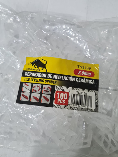 500 Clip Separador Nivelador Cerámica Porcelanato 2mm Blanco Blanco - Imagen 4