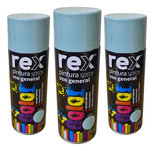Pintura En Spray Uso General Secado Rápido Rex 400ml 3 Pack - Imagen 8