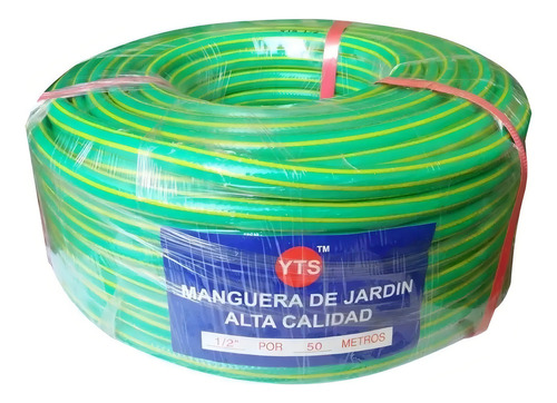 Manguera Jardín Flexible - Reforzada - 1/2 Pulgada 50 Metros Color Verde