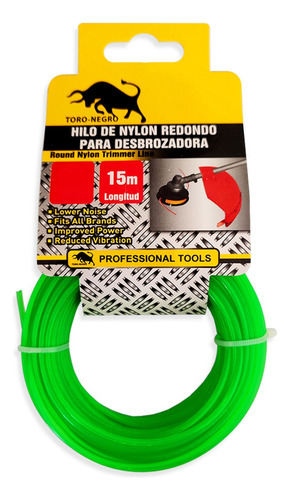 5 Set Hilo Nylon Redondo Orilladora Desbrozadora 2.4mmx 15mt Verde - Imagen 6