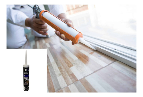 Silicona Pintable Rex Sellador Acrílico Antihongos 300 Ml - Imagen 4
