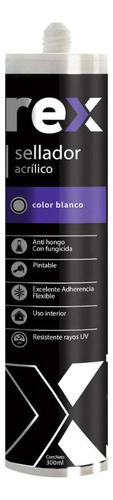 Silicona Pintable Rex Sellador Acrílico Antihongos 300 Ml - Imagen 5
