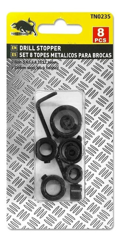 Set Topes De Profundidad Metálicos Para Broca - 8 Pcs - Imagen 6