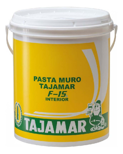 Pasta Muro Interior Tajamar F15 Galón 6 Kilos Color Blanco Terminación Fina Ideal Para Alisar Y Emparejar Muros Antes De Pintar