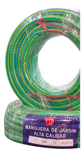 Manguera Jardín Flexible 1/2 Pulgada 15 Mts Reforzada Verde/amarillo - Imagen 3