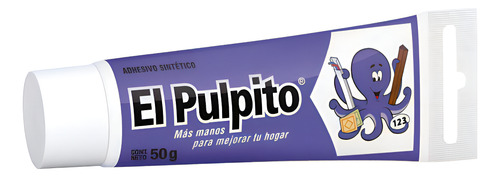 Pegamento Líquido El Pulpito Color Blanco De 50g No Tóxico Blanco