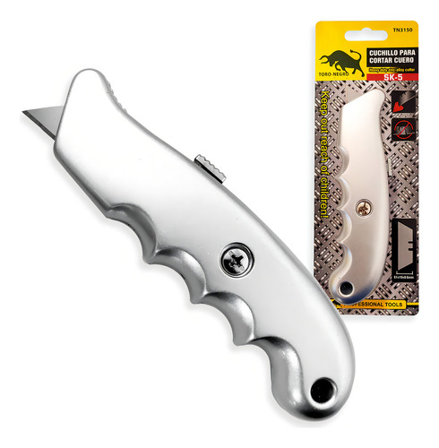 Cuchillo Cartonero Retractil Tipo Navaja Para Cortar Cuero