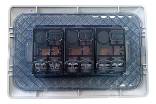 Interruptor Luz Botón Triple Champagne Certificado Sec 10und 10 A 250v Champagnne - Imagen 5