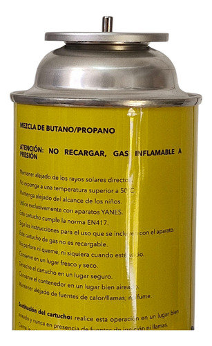 4 Gas Butano Cartucho 227 Gr Yanes Para Soplete O Cocinilla - Imagen 5