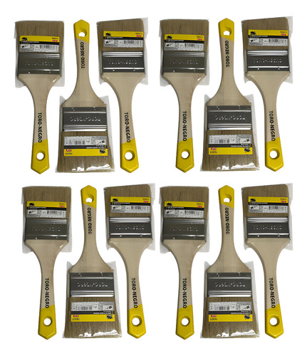 Brocha 2.5 Pulgada Pack 12 Unidades Amarillo Amarillo