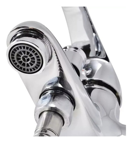 Llave Tina Ducha Monomando Cromada Mas Flexible Plateado - Imagen 8