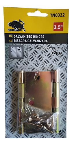 Bisagra Cuadrada Galvanizada - 3.5 Pulgada - 12 Pcs