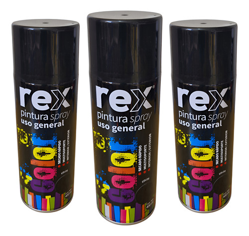 Pintura En Spray Uso General Secado Rápido Rex 400ml 3 Pack - Imagen 17