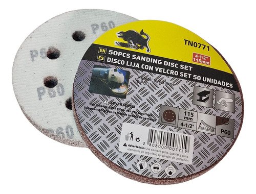 50 Disco Lija Pulir Madera 115mm Con Velcro Granos - Imagen 7