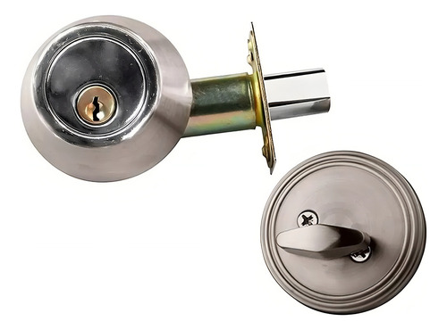 Cerradura Chapa De Seguridad Cerrojo Acero Inoxidable Color Plateado - Imagen 4