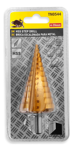 Broca Conica Escalonada Pino Perfora 4 A 39mm Paso A Paso - Imagen 3