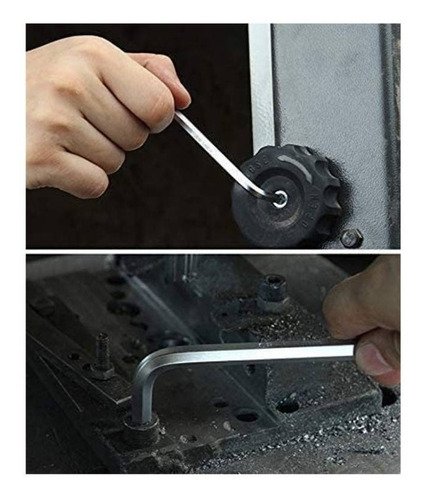 Llave Allen Punta Bola Cromada 10 Mm Toro Negro Set 9 Piezas Plateado - Imagen 3