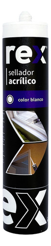Silicona Pintable Rex Sellador Acrílico Antihongos Blanco Cartucho 300 Ml Uso General Juntas Ventanas Puertas Interiores Exteriores