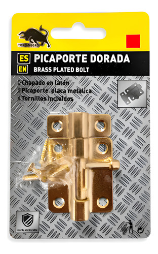 12 Pestillo Picaporte Pasador - 2 Pulgadas - T. N - Dorado Dorado
