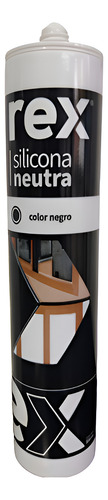 Silicona Blanca Neutra Cartucho 300ml Rex Negro