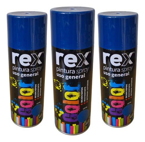 Pintura En Spray Uso General Secado Rápido Rex 400ml 3 Pack - Imagen 23