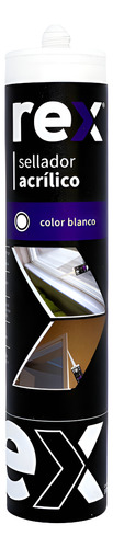 Silicona Pintable Rex Sellador Acrílico Antihongos 300 Ml