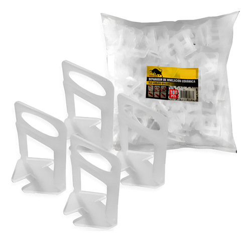 500 Clip Separador Nivelador Cerámica Porcelanato 2mm Blanco Blanco