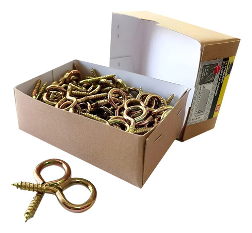 Cáncamo Cerrado N6 - Gancho Perno Ojo - 30mm - 144 Pcs