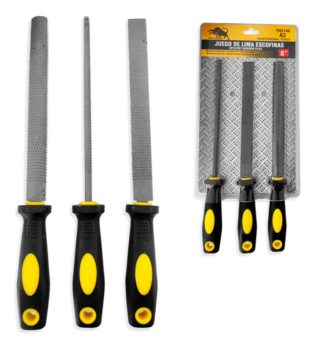 Set De 3 Limas Escofinas Para Madera Profesional