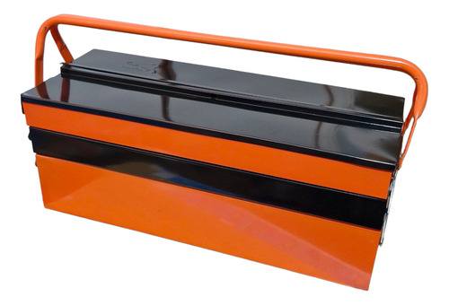Caja Herramienta Articulada Metálica 3 Niveles 5 Divisiones Color Naranja Y Gris - Imagen 4