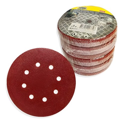 50 Disco Lija Pulir Madera 115mm Con Velcro Granos - Imagen 8